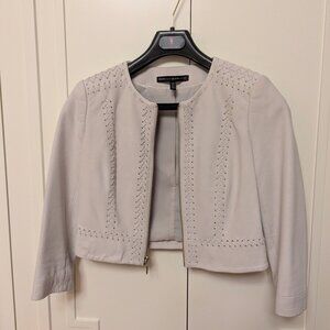 White House Black Market cropped leather jacket